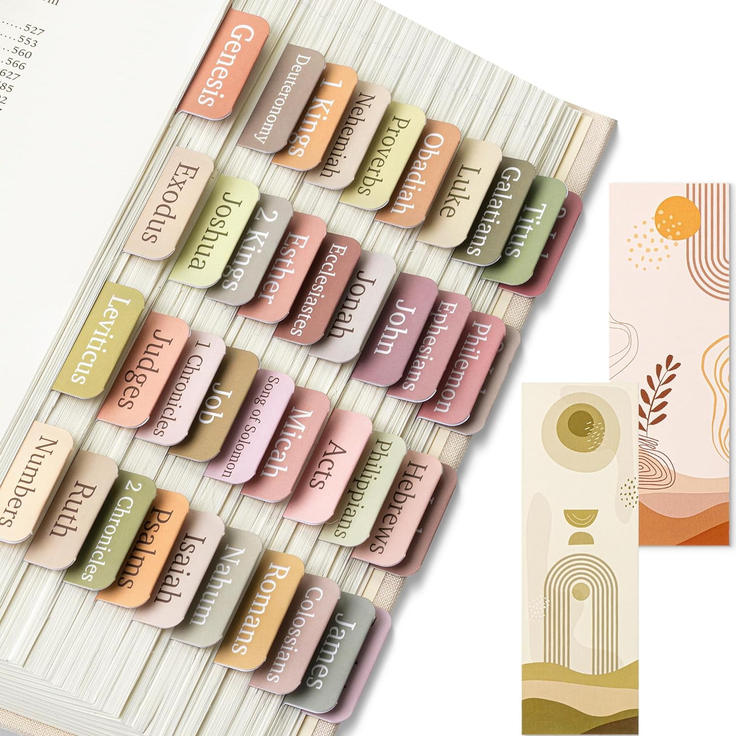 Mr. Pen- Bible Tabs with 2 Bookmark, 75 Tabs, Boho Theme, Laminated ...