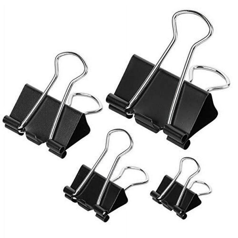 Mr. Pen Binder Clips 100 pc Assorted Sizes Black Paper Binder Clips Paper Clamps Assorted Sizes Black Clips for Paper Black Binder Clips