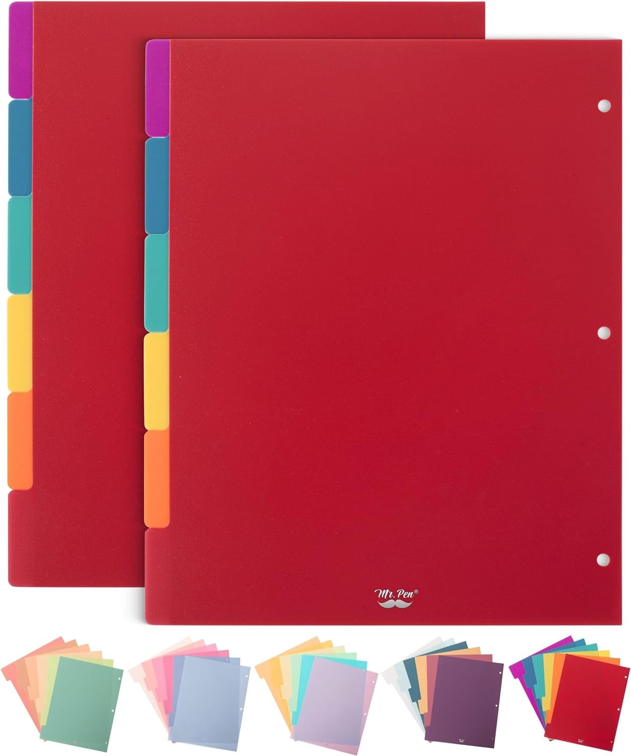Mr. Pen- Binder Dividers, 6 Tab Dividers, Pack of 2 Sets (12 Dividers ...