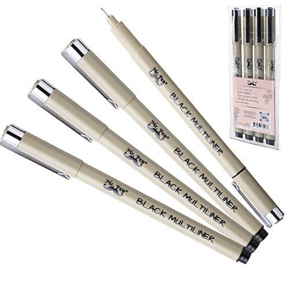 Mr. Pen- Fineliner Pens, 0.2 mm, 6 Pack, Ultra Fine, No Bleed for Bible,  Assorted Colors, Art Pens, Fine Point for Drawing, Sketching, Liner