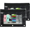 thumbnail image 1 of Mr. Pen - Black Pencil Pouch, 2 Fabric Pencil Pouches, Binder Pockets, Black Pencil Case, Binder Pouch, 1 of 9