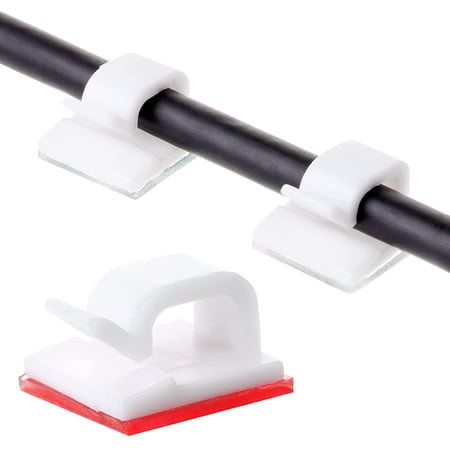 Mr. Pen- Cable Clips, 30 Pack, White, Adhesive Cord Organizer, Cable Organizer, Wire Organizer