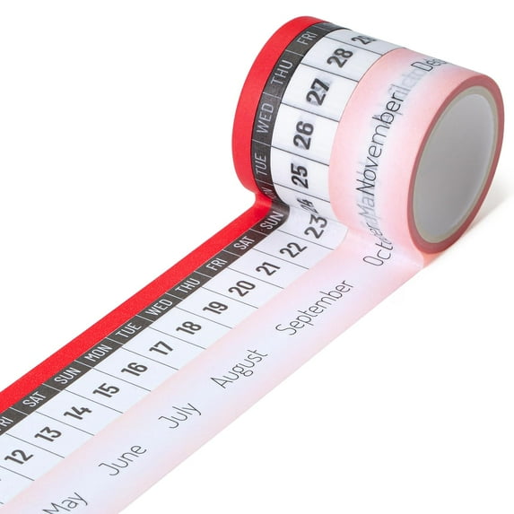 2Pcs Date Week Calendar Washi Tape Planner Masking... - Vicedeal