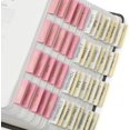 thumbnail image 1 of Mr. Pen- Catholic Bible Tabs for Women and Men, 160 pcs, 80 Pink Leather Bible Tabs with Gold Foil Lettering, 1 of 7