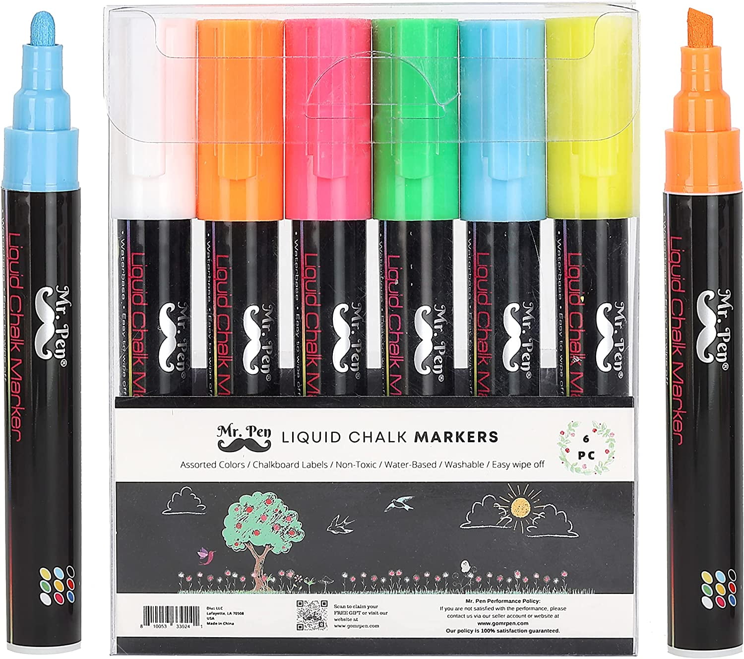 Masontops Fine Tip Liquid Chalk Markers 6 Markers