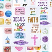 Mr. Pen- Christian Stickers, 49 pcs, Religious Stickers, Jesus Stickers, Bible Stickers, Assorted Color