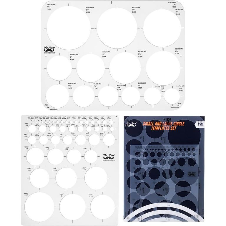 M01027 MOREZMORE Circle Ruler Template Bead Sizer Round Hole Template  Plastic Ruler
