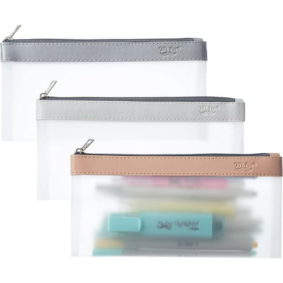 Mr. Pen Clear Pencil Case, Pack of 3