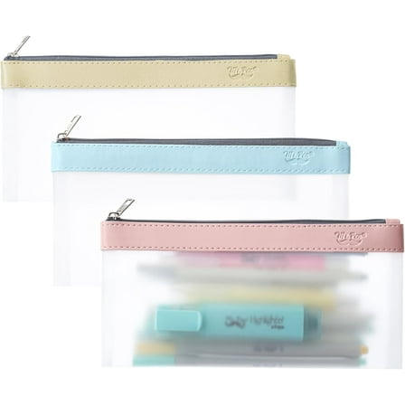 Mr. Pen- Clear Pencil Pouch, 3 Pack, Clear Pencil Case, Pencil Bags, Clear Pouch, Pencil Case for Kids Pencil Case