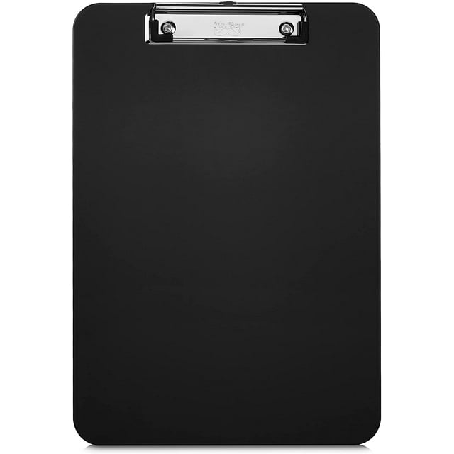 Mr. Pen Clip Boards, Plastic Clipboards, Black Clipboard, Letter Size, Clipboards Plastic