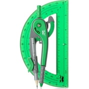 Mr. Pen- Compass and Protractor Set, Lush Garden Green, Compass Geometry Tool, Protractor and Compass Set