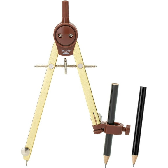 Mr. Pen- Compass for Geometry, Gold, Compass with Pencil, Drawing Compass Drawing Tool