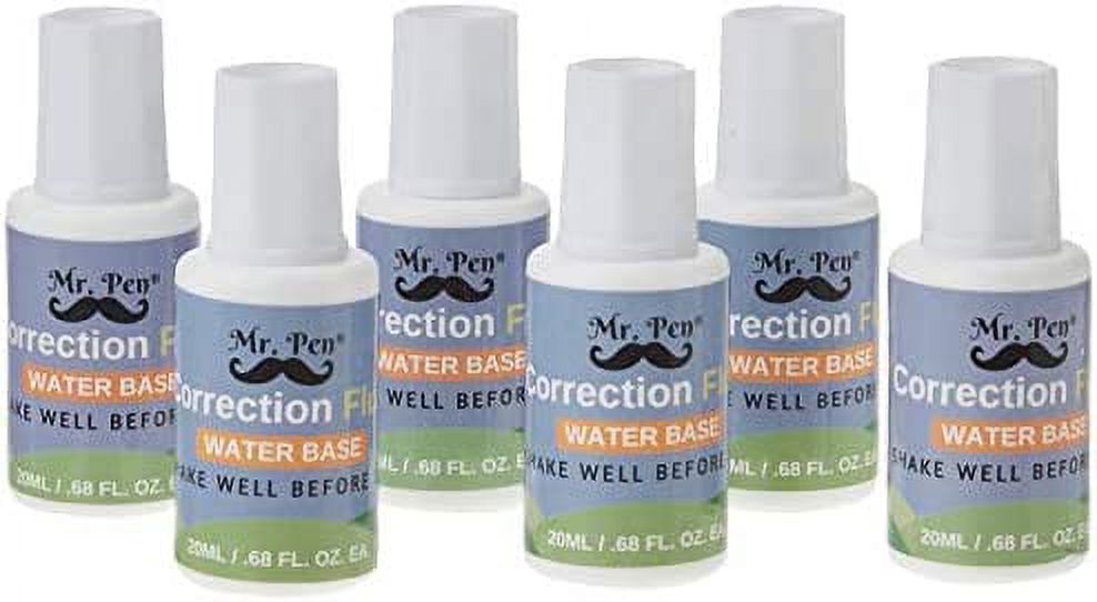 Mr Pen Correction Fluid, Pack of 6, Correction liquid White, Liquid