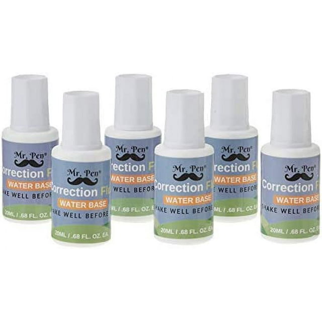 Mr Pen Correction Fluid, Pack of 6, Correction liquid White, Liquid