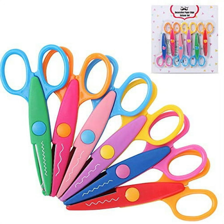 Mr. Pen Kids Safe Craft Scissors Decorative Edge 6 Pack School Art Set Zig Zag Scissors Walmart