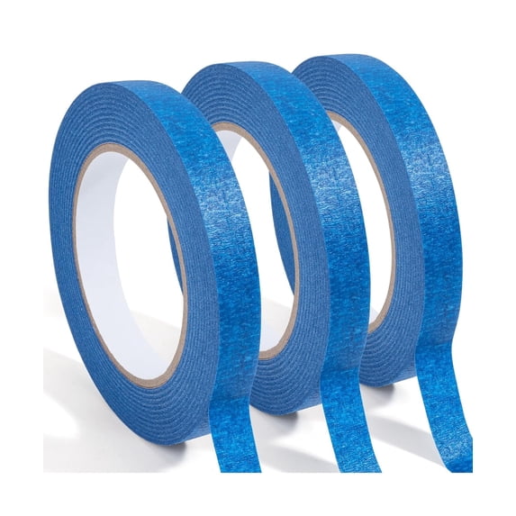 Mr. Pen- Dark Blue Masking Tape, 0.6 Inch Wide, 3 Rolls, 50 Meters/Roll, Dark Blue Painters Tape