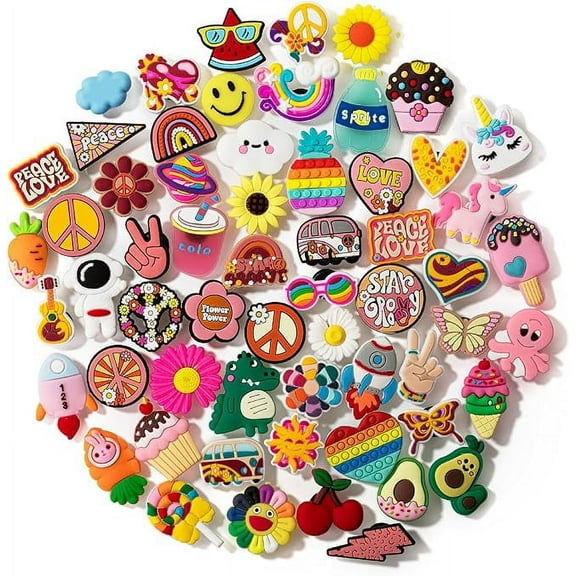 Mr. Pen- Different Charms, 60 Pack, PVC Random Different Charms, Decoration Charms for Decoration