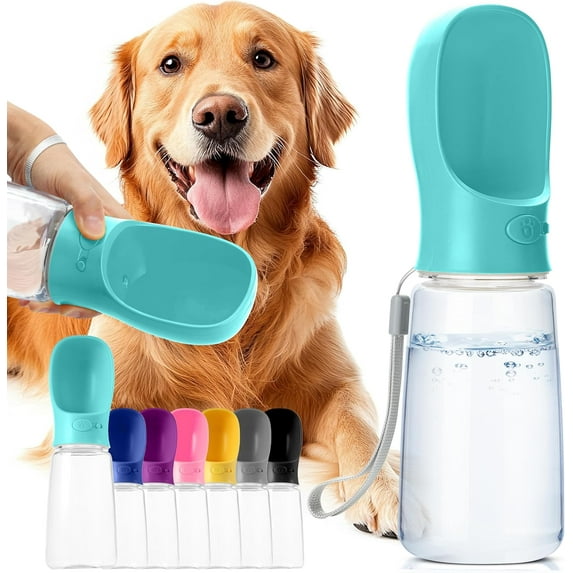 Mr. Pen- Dog Water Bottle, 19 oz, Large, Aqua Blue, Portable Dog Water Bottle Dispenser
