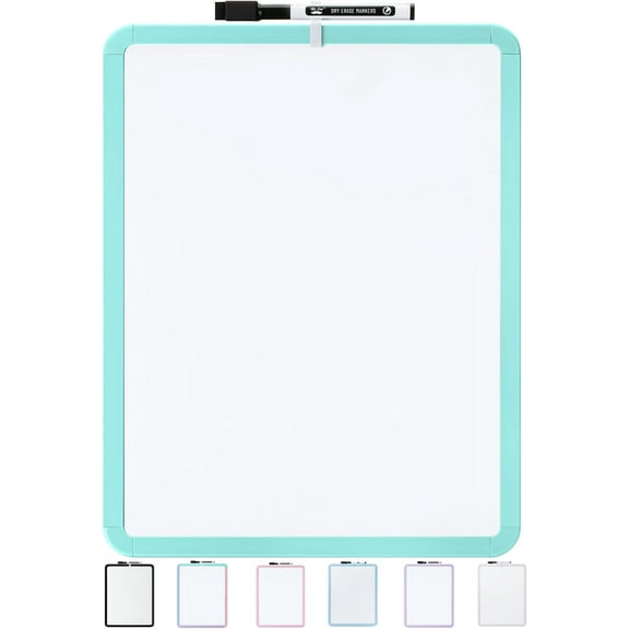 Mr. Pen- Dry Erase Board, 14” x 11” with a Black Dry Erase Marker, Mint Green Frame, Small White Board Dry Erase, Dry Erase Board Small Dry Erase Board, Small Whiteboard