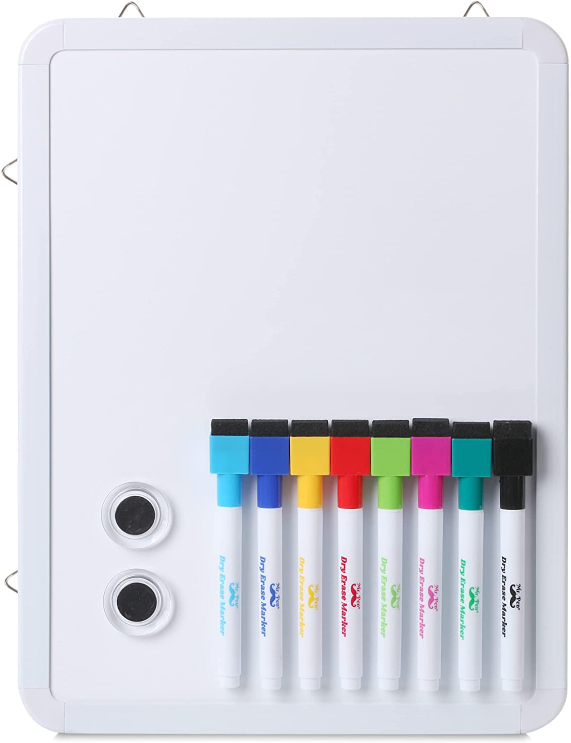 White Board 2024 Calendar 36x48 with 6 Markers, Eraser, Push
