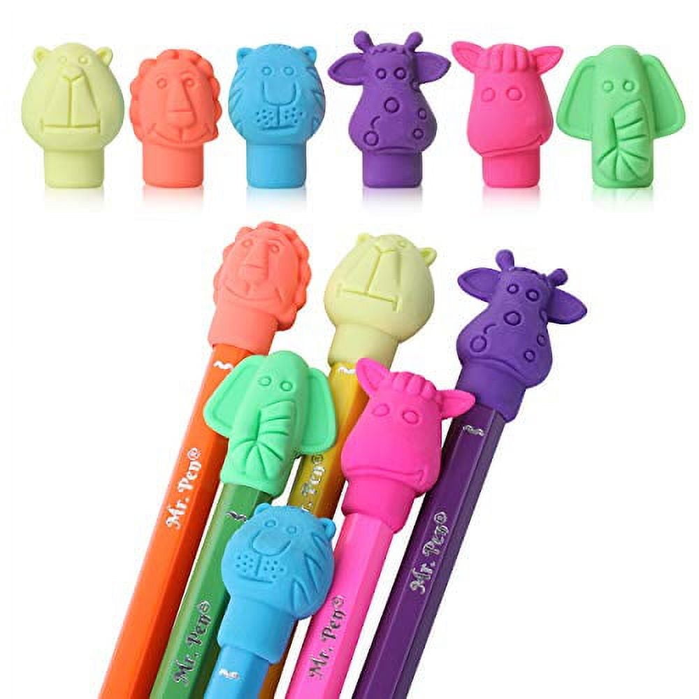 Mr. Pen Erasers - 6 Pack of Pencil Erasers With Cover and Roller for Kids -  Fun, Cool School Erasers