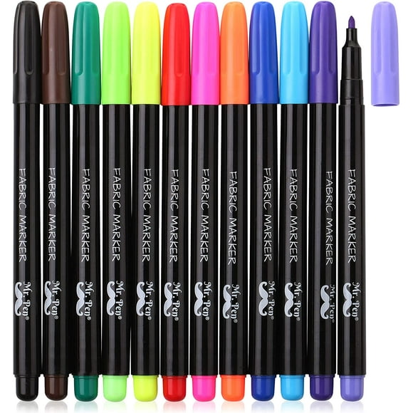 Mr. Pen- Fabric Markers, 12 Pack, Marker for Clothes