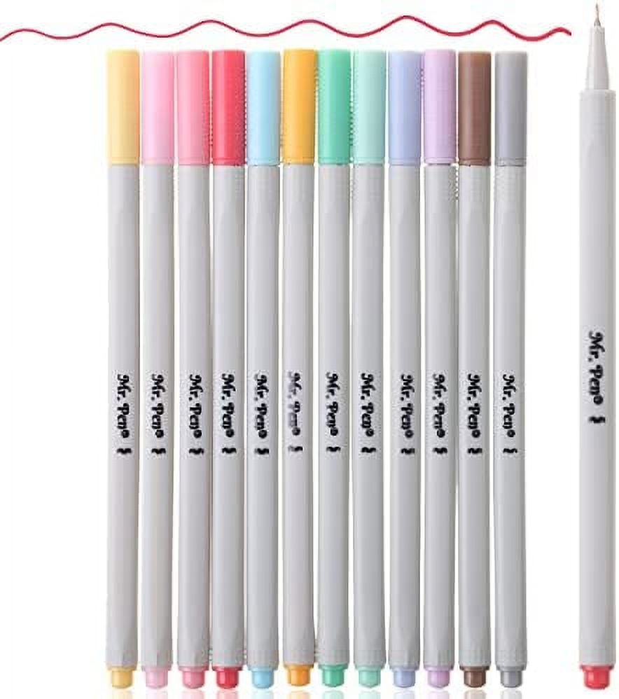 Mr. Pen Fineliner Pastel Pens, 12 Pack, Pastel Colors, Bible Pens, No