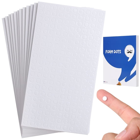 Mr. Pen- Foam Dots, 2400 pcs, 12 Sheets, Adhesive Double Sided Foam Dots
