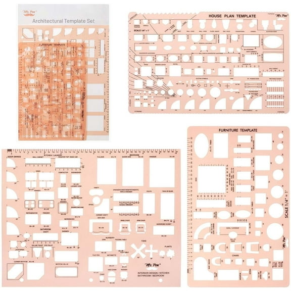 Mr. Pen Furniture Art Stencils and Templates (3 Count)