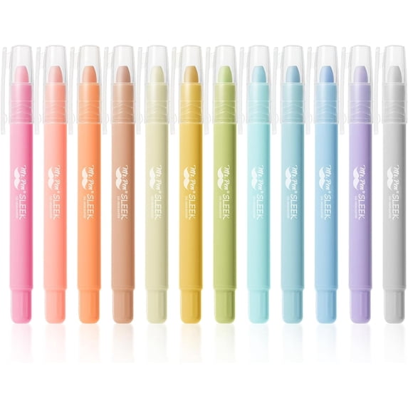 Mr. Pen- Gel Highlighters, 12 Pack, Assorted Colors (Pastel, Morandi & Vintage)
