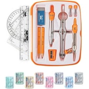 Mr. Pen- Geometry Set, 13 pcs, Compass for Geometry Compass, Geometry Kit Set with Shatterproof Storage Box