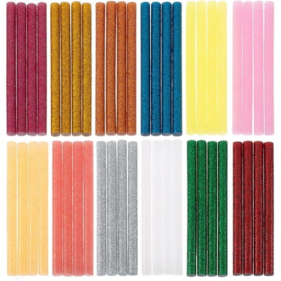 Mr. Pen- Glitter Hot Glue Sticks, 4"x0.27", 48 pcs, Colored Hot Glue Gun Sticks