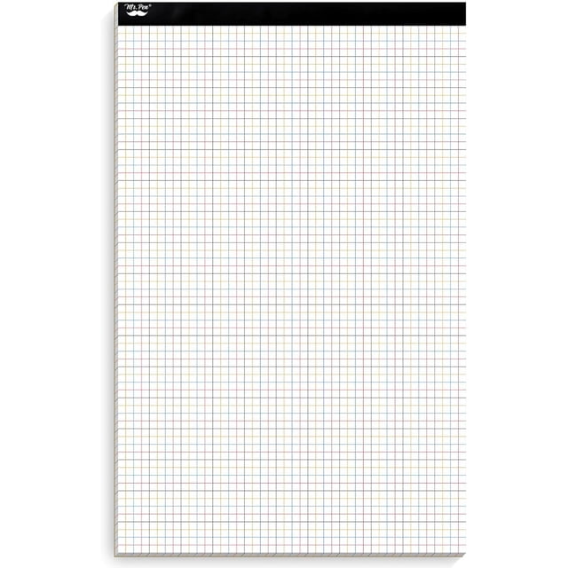 Mr. Pen 4x4 17"x11" Graph Paper, Colored Lined, 22 Sheets - Walmart.com