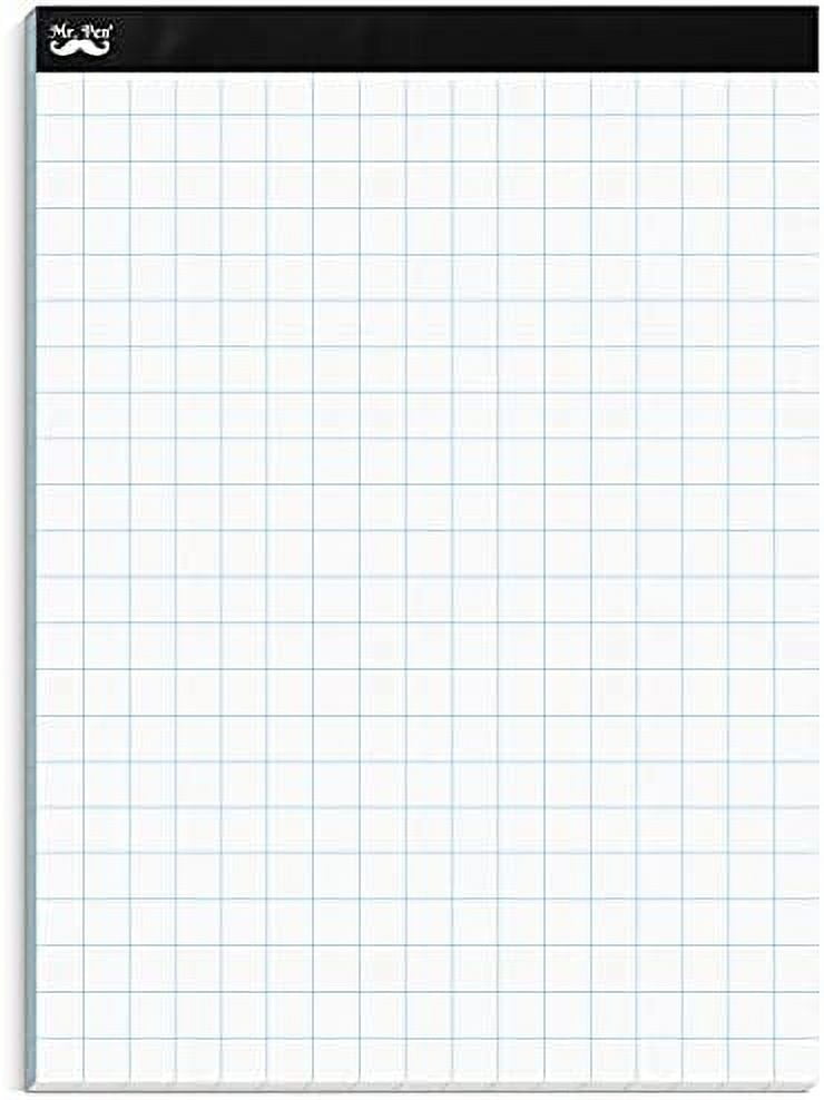 Mr. Pen- Graph Paper, 2x2 (2 Squares per inch), 8.5x11, 55 Sheets, Grid  Paper, Graphing Paper, Graph Paper Pad, Math Graph Paper, Grid Paper Pad,  1/2 Inch Graph Paper, Square Paper, Math