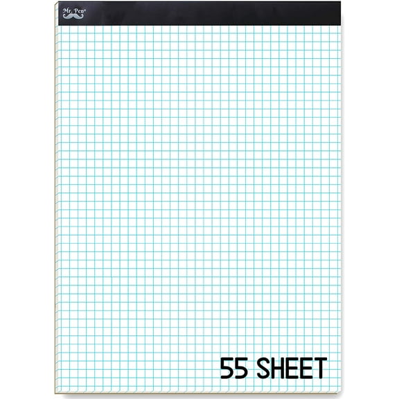 Mr. Pen- Graph Paper, Grid Paper, 4x4 (4 Squares per inch), 8.5"x11", 55 Sheet Papers