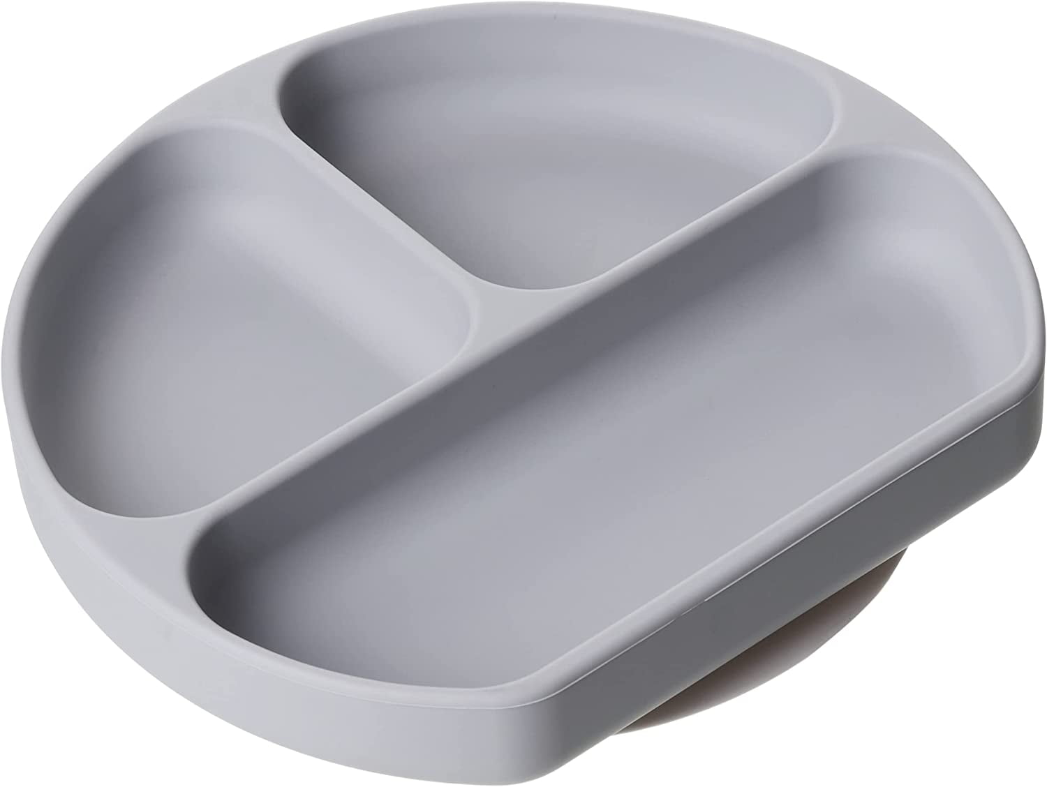 Mr. Pen- Grey Silicone Suction Plates for Toddlers and Babies