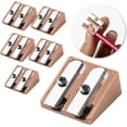 thumbnail image 1 of Mr. Pen- Handheld Metal Pencil Sharpener with 2 Holes, 6 Pack, Rose Gold, Colored Pencil Sharpener, 1 of 5