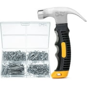 Mr. Pen High Quality Nail Assortment and Hammer Hardware Kit, 8 oz, 600 Count