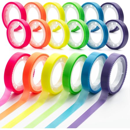 Mr. Pen Highlighter Tapes, Chisel-Point, Assorted Colors, 12 Count