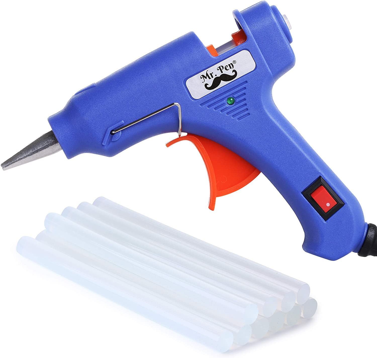 100W Cordless Hot Melt Glue Gun Sticks Gun with 12 Pc Glue Stick