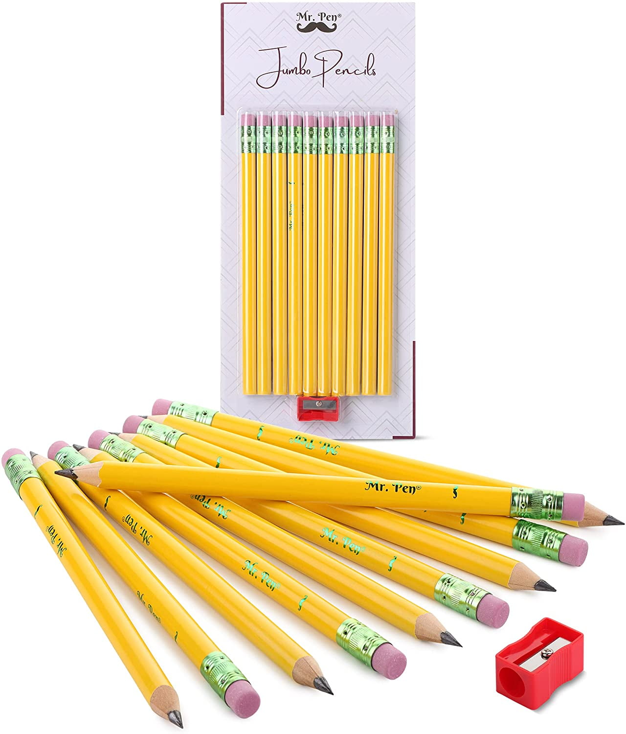 Short Fat Colored Pencils for Kids - 10 Triangle Jumbo Color Pencils for  Ages 2