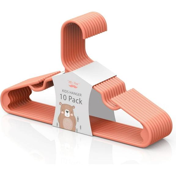 Mr. Pen- Kids Plastic Hangers, 10 Pack, Orange Baby Hanger, Childrens Hangers for Clothes