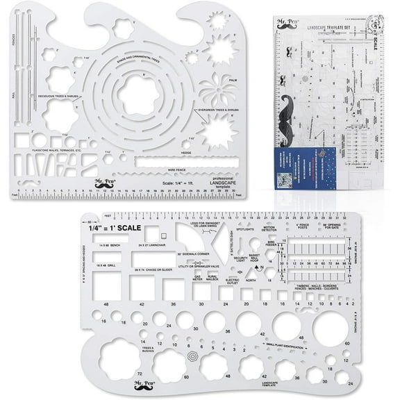 Mr. Pen- Landscape Templates, Architectural Templates, Drafting Tools, Landscaping Tools, Landscape Design Template