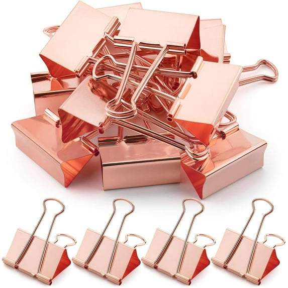 Mr. Pen- Large Binder Clips, 2 Inch, 12 Pack, Rose Gold, 2 inch Binder Clips Large, Large Binder Clips Jumbo, Office Clips, Paper Clamps, Paper Binder Clips for Paper, Binder Paper Clips
