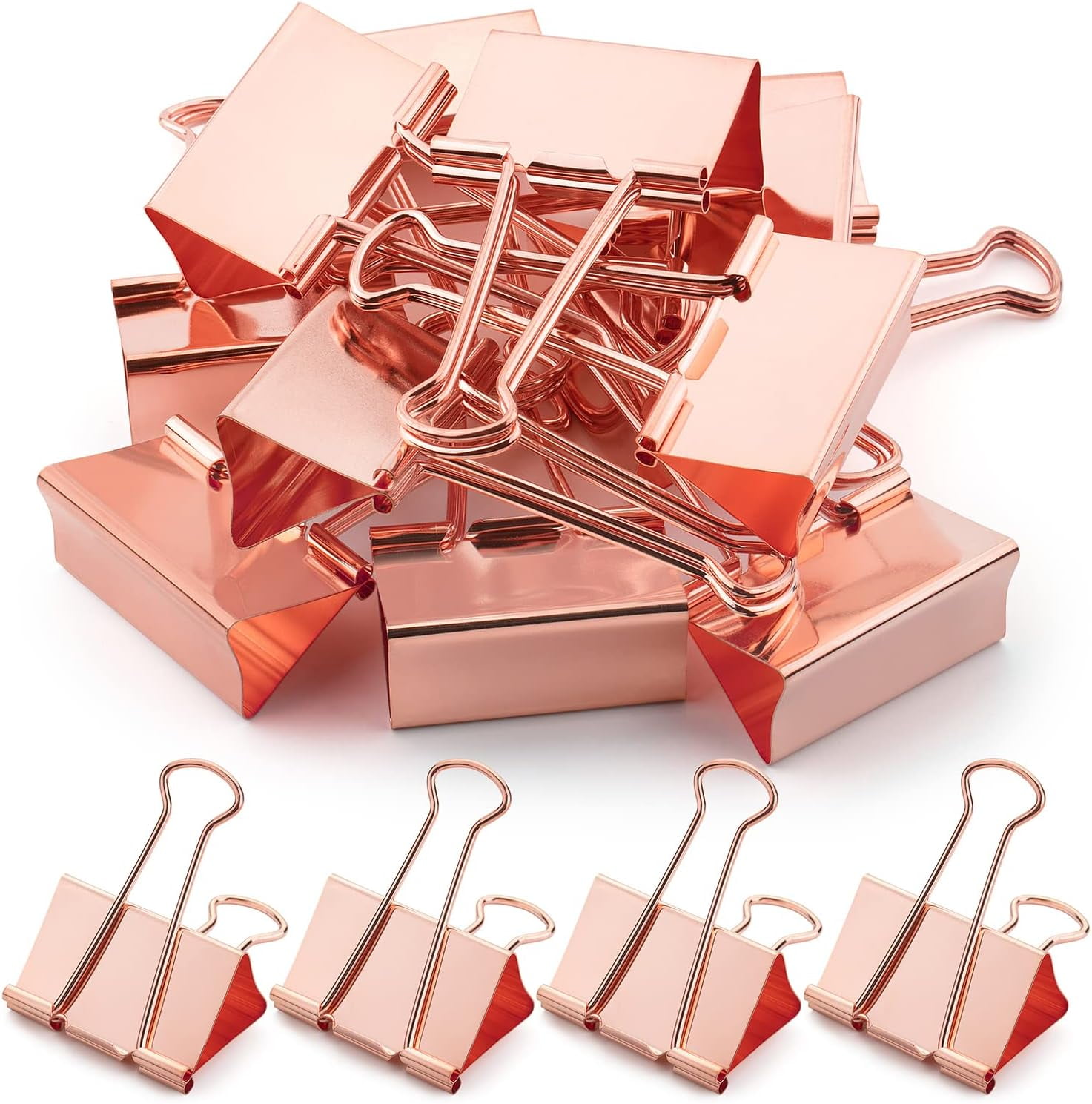 Mr. Pen Large Binder Clips 2 Inch 12 Pack Rose Gold 2 inch Binder Clips Large Large Binder Clips Jumbo Office Clips Paper Clamps Paper Binder Clips for Paper Binder Paper Clips
