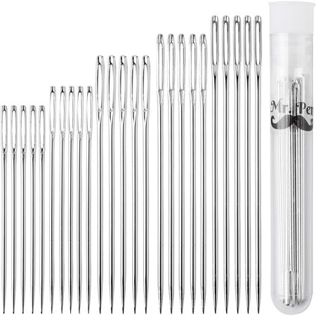 Mr. Pen- Large Eye Needles for Hand Sewing, 50 Pack, Assorted Sizes, Sewing Needles, Iron