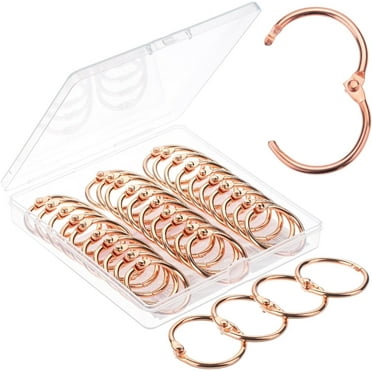 Mr. Pen- Loose Leaf Binder Ring, 40 Pack, Rose Gold Binder Rings 1 Inch, Book Rings, Metal Rings for Index Cards