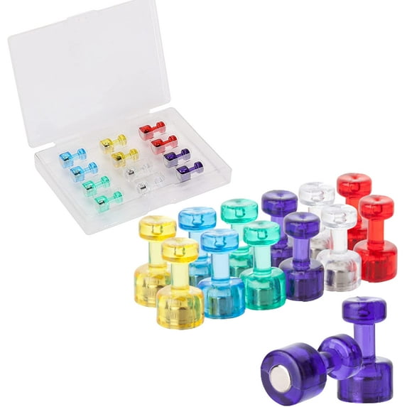 Mr. Pen- Magnetic Push Pin, 12 Pack, Assorted Color, Magnets for Whiteboard, Colored Magnets, Board Magnets, Magnetic Pins, Magnetic Tacks