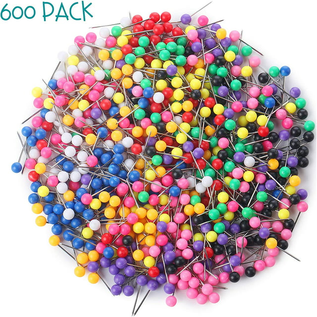 Mr. Pen- Map Pins, Map Push Pins, Pack of 600, Map Tacks, 10 Assorted ...