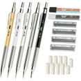Mr. Pen Metal Mechanical Pencil Set with Leads and Eraser Refills, 5